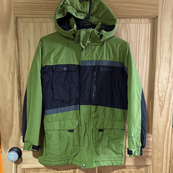 Columbia Green and Black Hooded Jacket